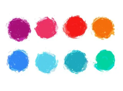 Hand painted stain set Stock Illustration