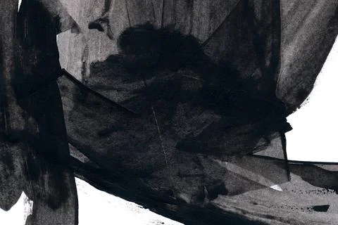 Hand painted texture with abstract black strokes Stock Illustration