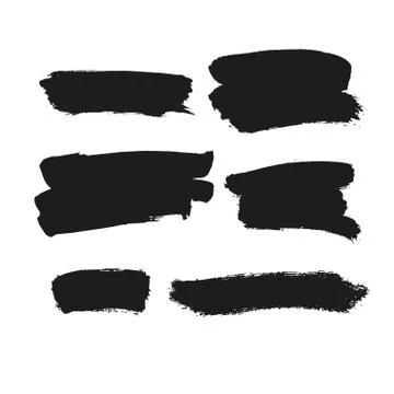 Hand painted vector brush stroke banners. Illustrazione stock