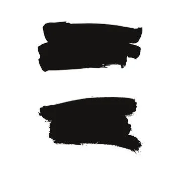 Hand painted vector brush stroke banners. Stock Illustration