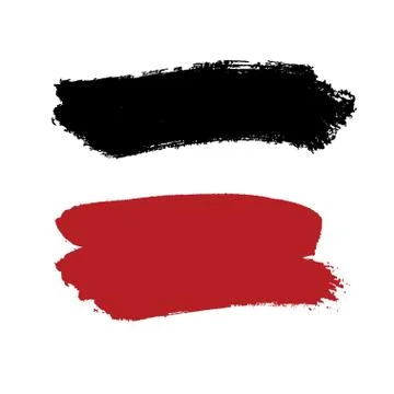 Hand painted vector brush stroke banners. Illustrazione stock