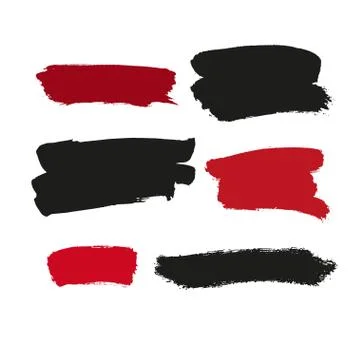 Hand painted vector brush stroke banners. Stock Illustration