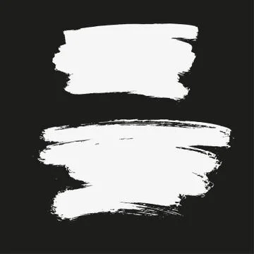 Hand painted vector brush stroke banners. Illustrazione stock