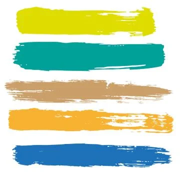 Hand painted vector brush stroke banners. Illustrazione stock