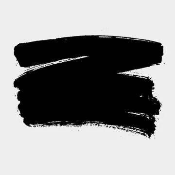 Hand painted vector brush stroke banners. Illustrazione stock