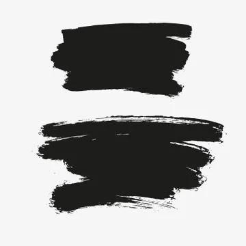 Hand painted vector brush stroke banners. Stock Illustration