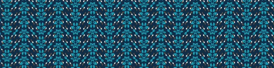 Hand Painted Vector Summer Bloom Floral Motif Seamless Banner Pattern. Classic Illustrazione stock