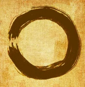 Hand painted zen circle Stock Illustration
