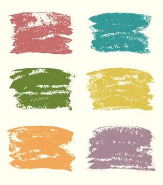 Hand painting square design elements. Set of retro colored grunge copy space Stockillustratie