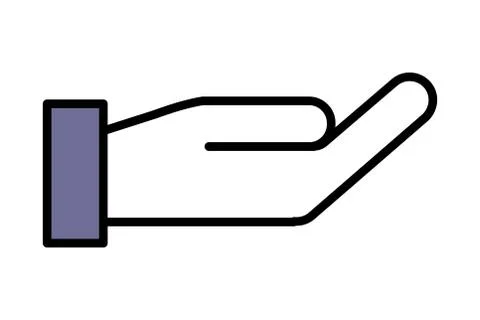 Hand palm up Stockillustratie