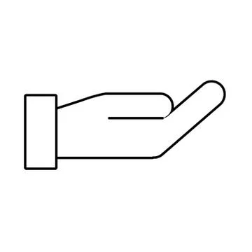 Hand palm up Illustrazione stock