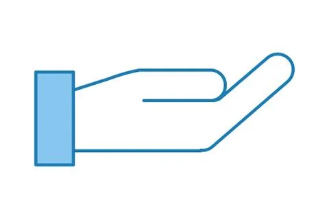 Hand palm up Illustrazione stock