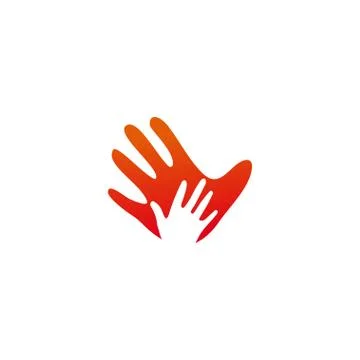 Hand palm logo icon template vector Stock Illustration