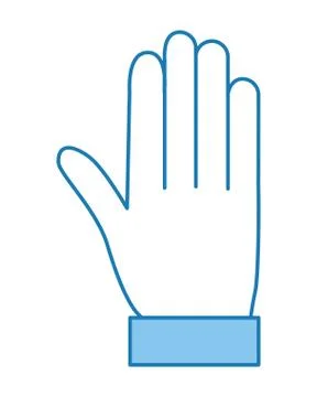 Hand palm open Illustrazione stock