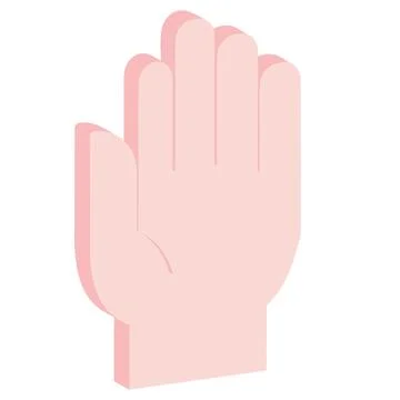 Hand palm vector isometric icon Stock Illustration