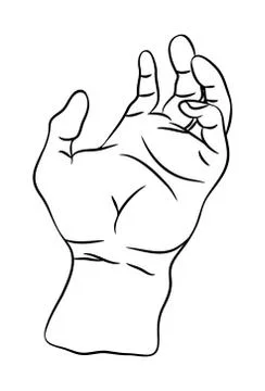 Hand palm vector symbol icon design. Beautiful illustration isolated on white Illustrazione stock