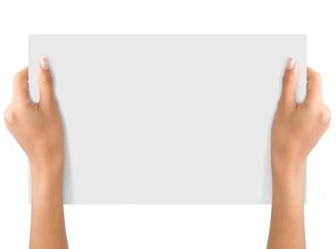 Hand with paper Stock-Fotos