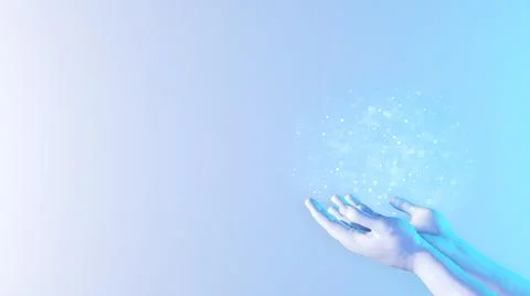 Hand Particle Loop Stock Illustration