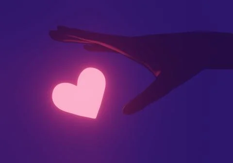 Hand passes a heart Stock Illustration