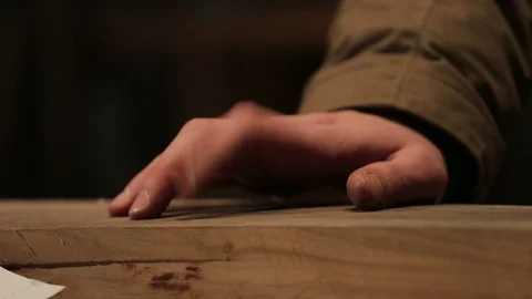 Hand of a passioned young carpenter Stock-Footage 100843621