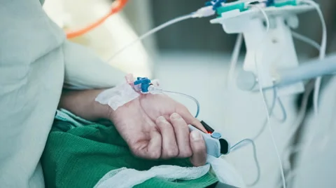 The hand of patient Stock Footage 53216837