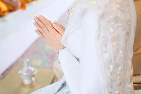 Hand Pay respect Foto stock