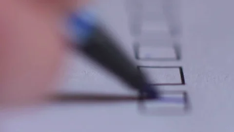 Hand with pen over application form Video stock 72185120