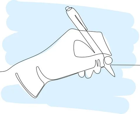 Hand with pen signing contracts documents イラスト素材