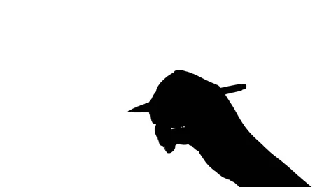 Hand with pen on a white background Stock Footage 61566243