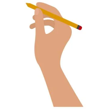 Hand with a pencil Stock Illustration