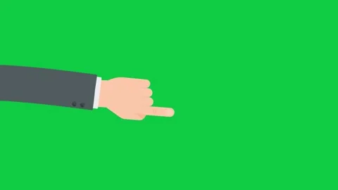 Hand performing a gesture to point at a square object on green screen. Stock Footage 299045895