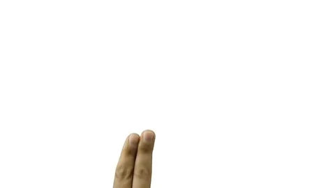 Hand performing touchscreen gestures isolated on white Stock-Footage 76477166