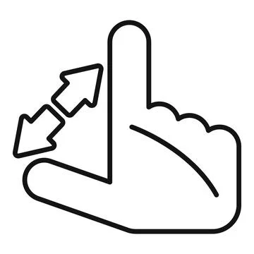 Hand performing vertical scroll gesture on touchscreen device Illustrazione stock