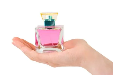 Hand with perfume Stock Photos