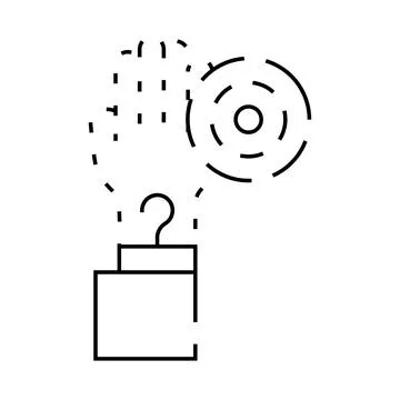 Hand phantom ache line icon vector illustration 스톡 일러스트