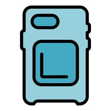 Hand phone case icon vector flat Stock Illustration