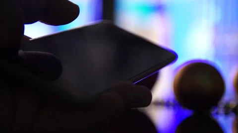 Hand phone dark background Stock Footage 59045446