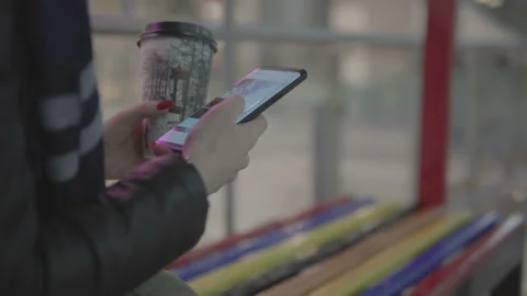 Hand with phone Stock Footage 87938228