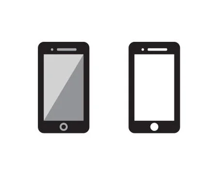 Hand Phone icon Template vector Stock Illustration