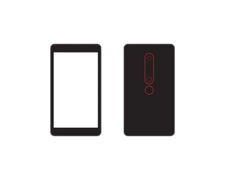 Hand Phone icon Template vector Stock Illustration