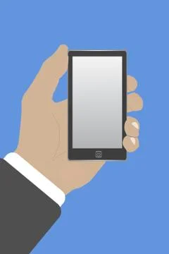 Hand with phone Stock Illustration