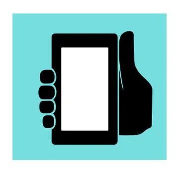 Hand with phone Stockillustratie