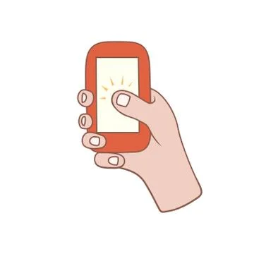 Hand with phone Stock-Illustration