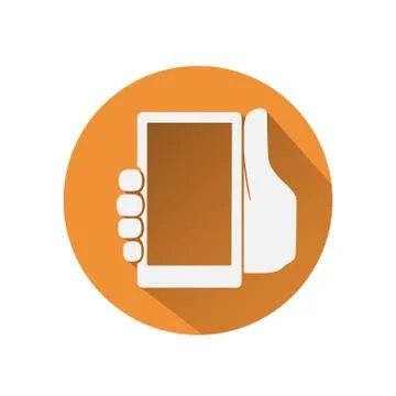 Hand with phone Stock-Illustration