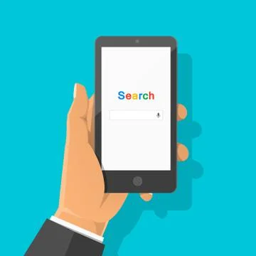 Hand with phone Illustrazione stock