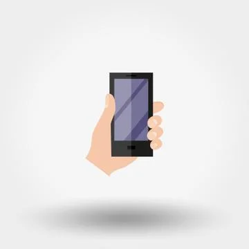 Hand with phone Stock Illustration