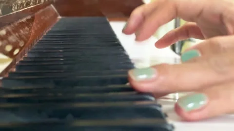 The hand of a piano player Stock Footage 280447252