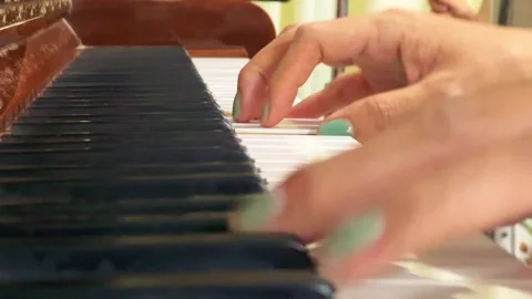 The hand of a piano player Stock Footage 280447278