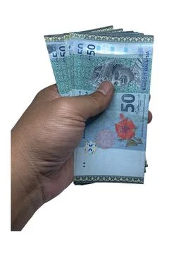 Hand pick Malaysian Ringgit (MYR) Banknote RM50 Stock Photos