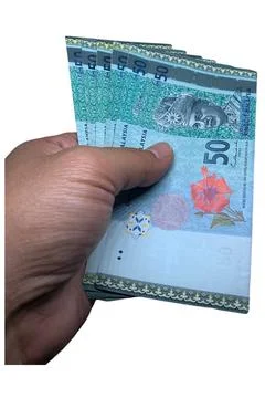 Hand pick Malaysian Ringgit (MYR) Banknote RM50 Stock Photos